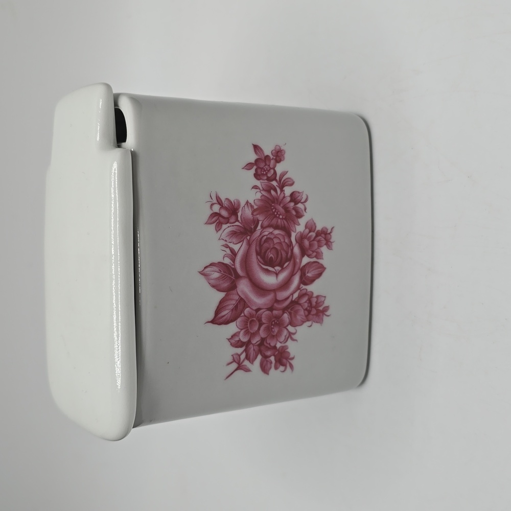Vintage Ceramic Trinket Accessory Box with Lid Made in West Germany